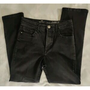 Lee Platinum Label Jeans Classic‎ Fit Straight Leg Black Misses 6 Short Stretch